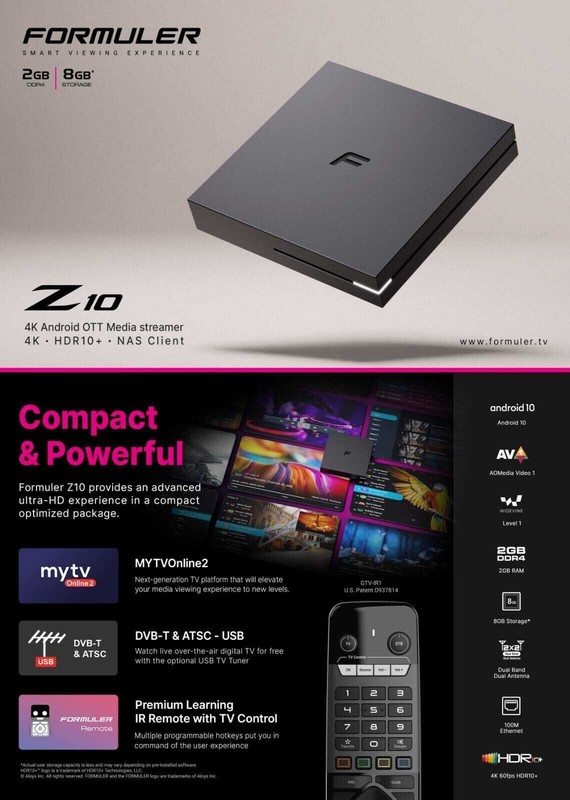 Formuler Z10 - 2GB RAM & 8GB Storage - Dreamlink - SHIPS IN 24 HOURS gallery