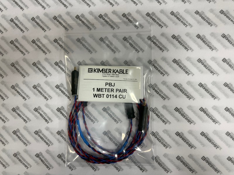 Kimber Kable PBJ 1 Meter Pair with WBT 0114 CU connectors (Retail $304) gallery