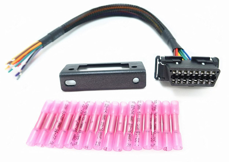 OBD2 J1962 Female to Open Pigtail Cable Bracket Obdii Port Replacement Cable 1Ft gallery