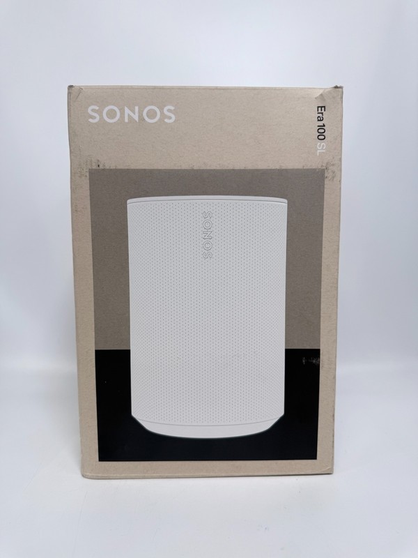 Sonos Era 100 SL Compact Microphone-Free Speaker WiFi Bluetooth White NEW SEALED