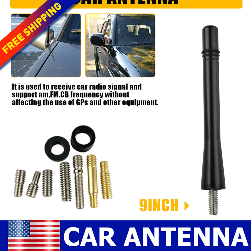 7" Short Black Antenna Mast Radio AM/FM for TOYOTA TUNDRA 2000-2020 1.4"/3"/4.7"