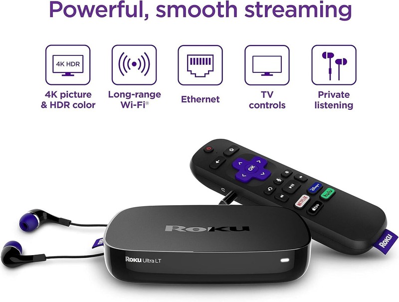 Roku Ultra LT 2021 HD Digital Streaming Device - Black gallery