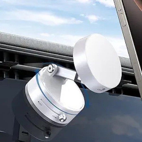 Vacuum Magnetic Phone Holders for Your Car, 360° Rotating Adjusta Color: White