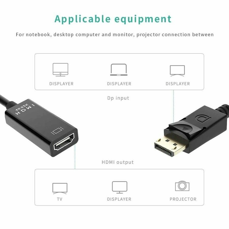 DP Displayport Male to HDMI Female Cable Converter Adapter for PC Desktop Lot gallery