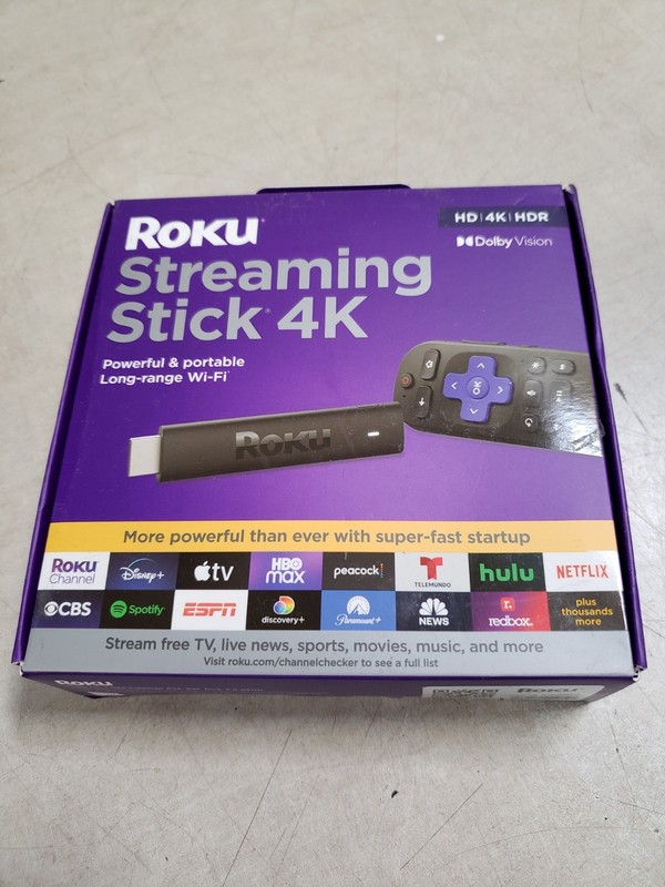 Roku Stick 4K HDR Streaming Device Voice Remote – Hulu / Netflix / Disney+