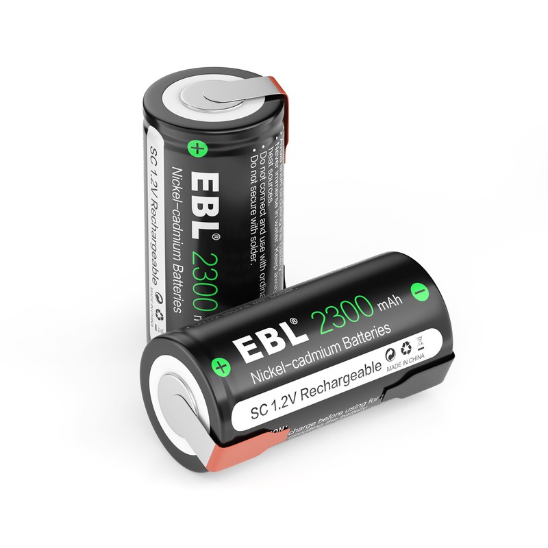 EBL SC, Sub C Rechargeable Batteries 2300mAh 1.2V Tap lot Power Tool Battery