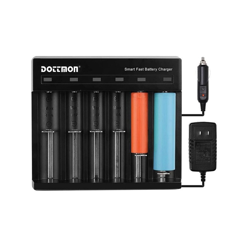 Dottmon 6-Slot Universal Battery Fast Charger Model CB-6A AAAA,AAA,AA,SC,C,D