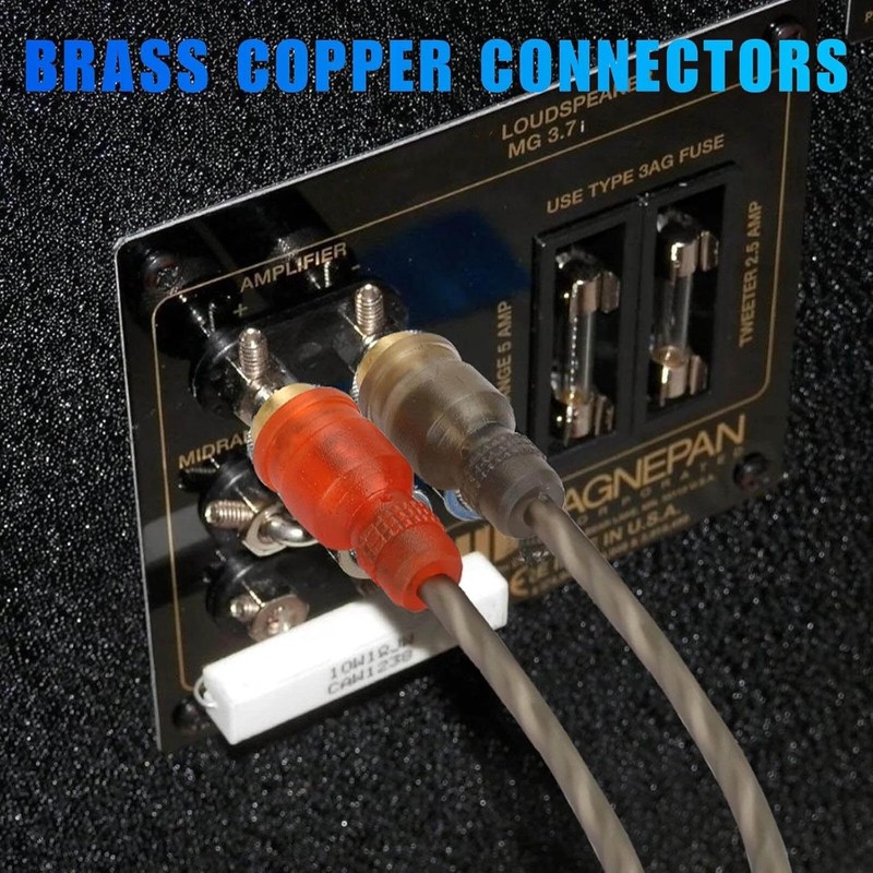 RCA Audio Cable Twisted Pair with Noise Reduction Interconnect Amp Wire Lot gallery