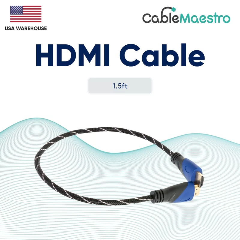 HDMI Premium Cable 4K 60Hz Braided Gold Plated 1.5-50FT Multipack LOT