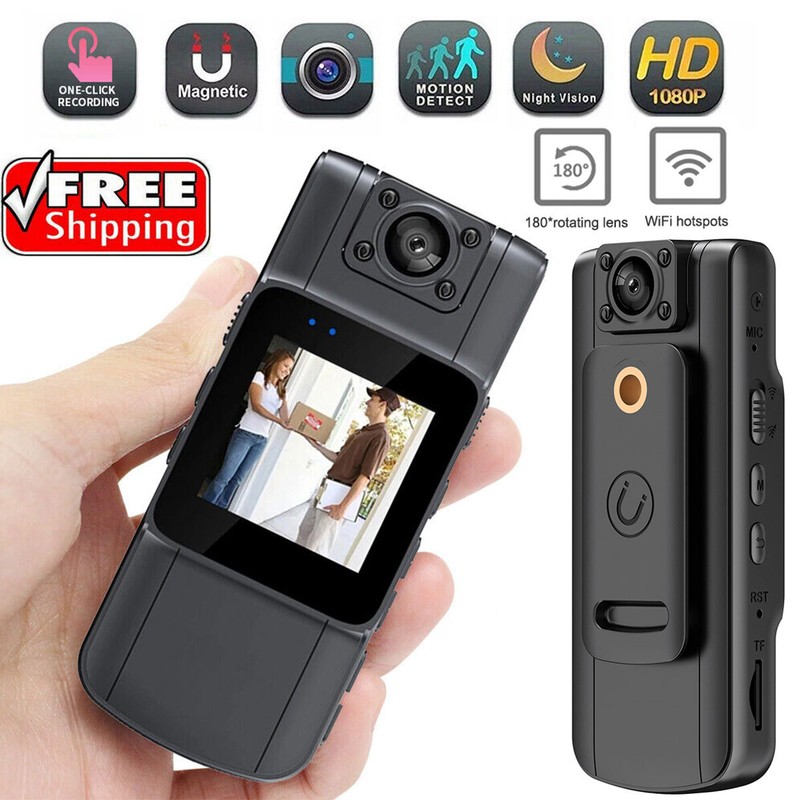 HD1080P Audio Video DVR IR Night Cam WIFI 2K Camcorder Police Body Camera 2024