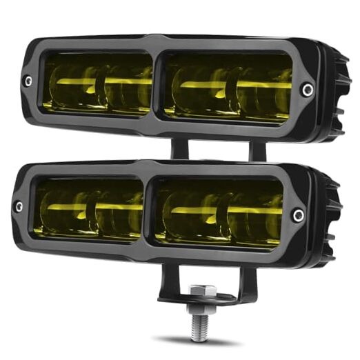 6 Inch LED Light Bar, 2PCS Amber 4000K Spot Fog Lights with Cutoff Yellow gallery