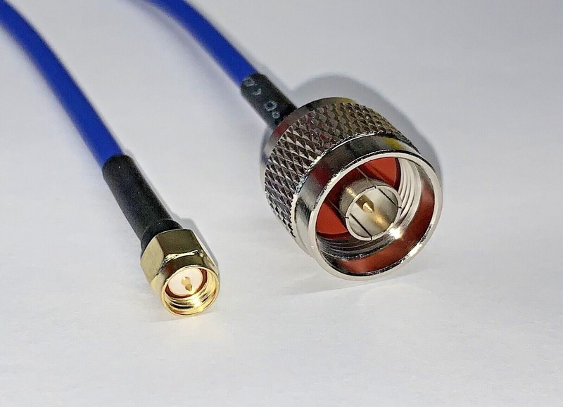 RG402 BLUE JACKET SMA Male to N Male Plug Pigtail flexible Jumper Cable USA