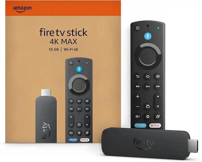AMAZON FIRE TV Stick 4K MAX, Wi-Fi 6E, 2.0 GHz, 16GB/ALEXA Voice Remote Enhanced