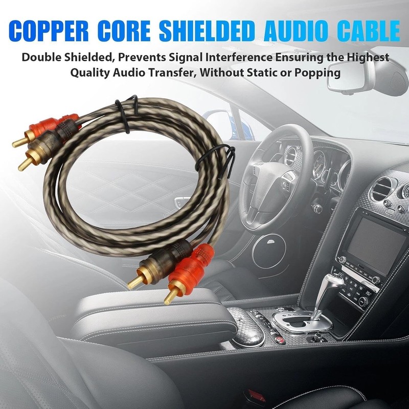 RCA Audio Cable Twisted Pair with Noise Reduction Interconnect Amp Wire Lot gallery