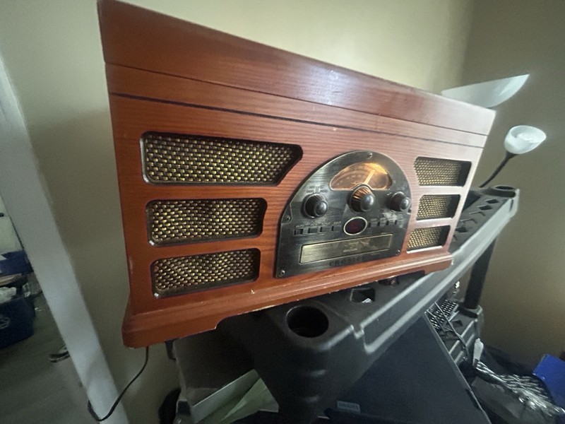 Crosley CR66 Entertainment Center Combo Radio CD Record Player Cassette