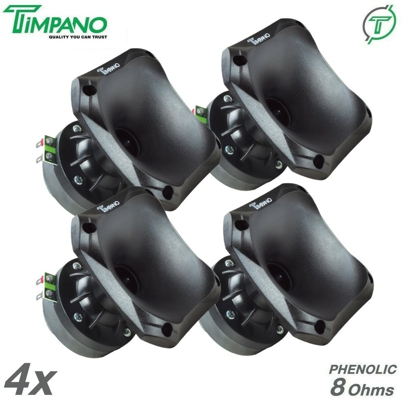4x Timpano TPT-DH175 Slim 1″ Ferrite Compression Driver 1in. Exit Waveguide Pro