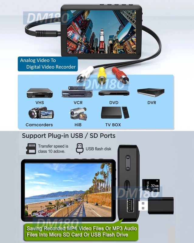 2-In-1 AVI Video Recorder Player MP3 Recorder Player 1080P HD RCA Out 4.3" LCD gallery