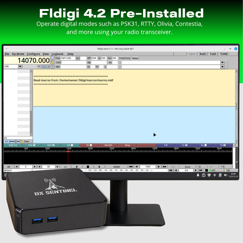 DXSentinel AMRRON Ham Radio Mini PC Kit 8GB 64GB SSD JS8Call FLDIGI Linux Mint gallery