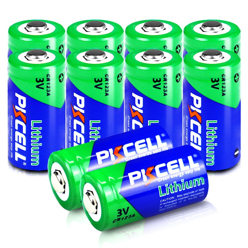 10x CR123 3V Lithium Batteries for Alarm sensors (CR123A, DL123, EL123, CR17345)