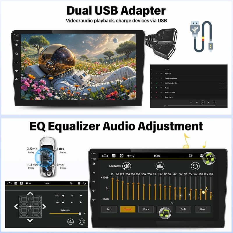 2 Din Android Car Radio Universal Carplay Multimedia Video Player GPS FM WIFI gallery