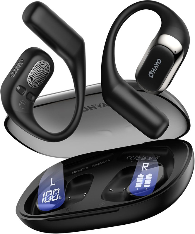 Open Ear Headphones,Over Ear Earbuds with Ergonomic Earhook,Bluetooth Headphones