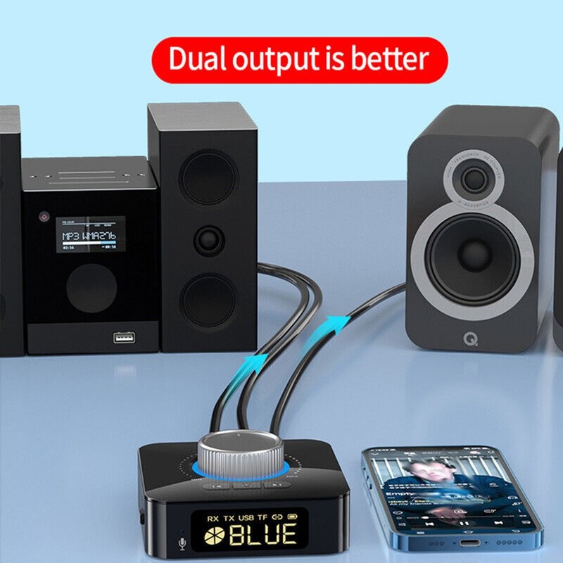 Bluetooth 5.0 Receiver Transmitter Wireless 3.5mm AUX to RCA HiFi Audio Adapter gallery