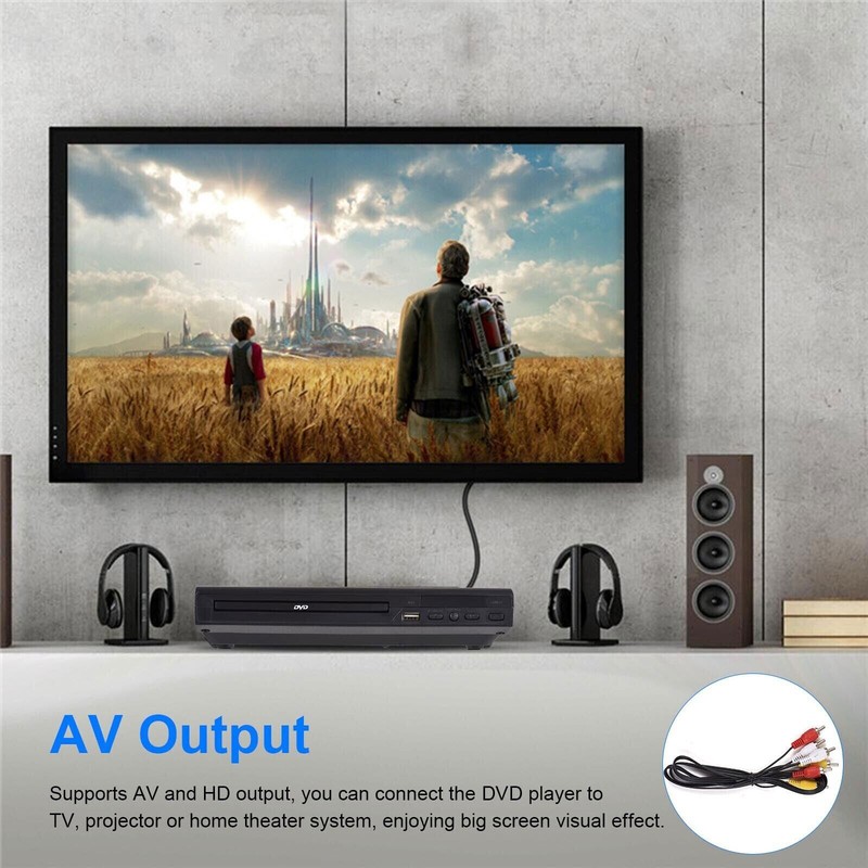 DVD Player All Region Free DVD CD Disc Player AV Output USB Remote Control 2026 gallery