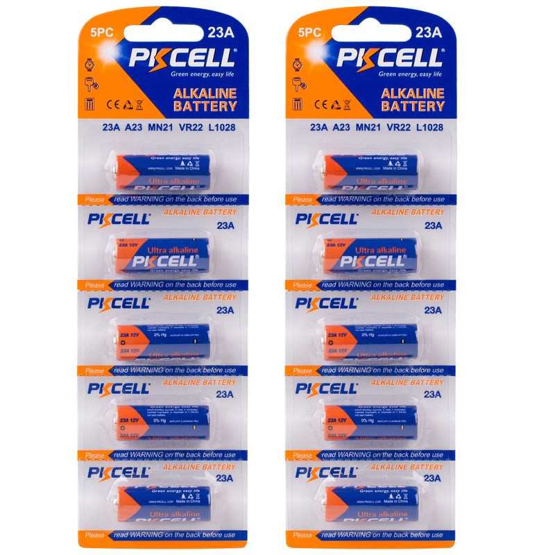 10Pcs 23A MN21 L1028 LRVO8 VR22 12 Volt Alkaline Batteries for Alarm Remote