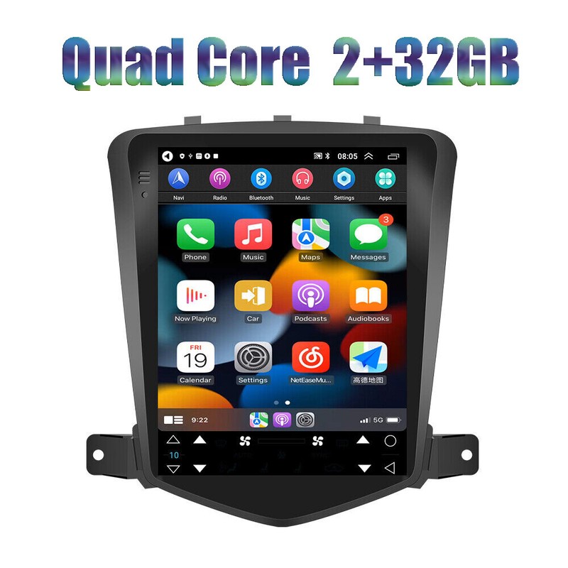 Car Apple Carplay Radio For Chevy Cruze 2009-2015 Android 12 GPS Stereo w/Camera