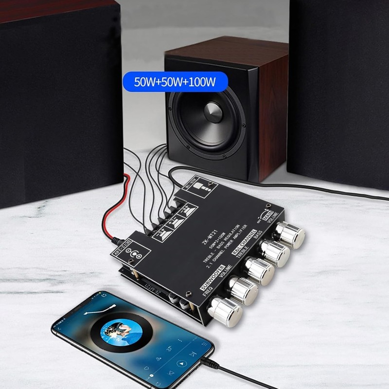 Bluetooth Power Amplifier Board with Subwoofer Audio Power Amplifier Module gallery