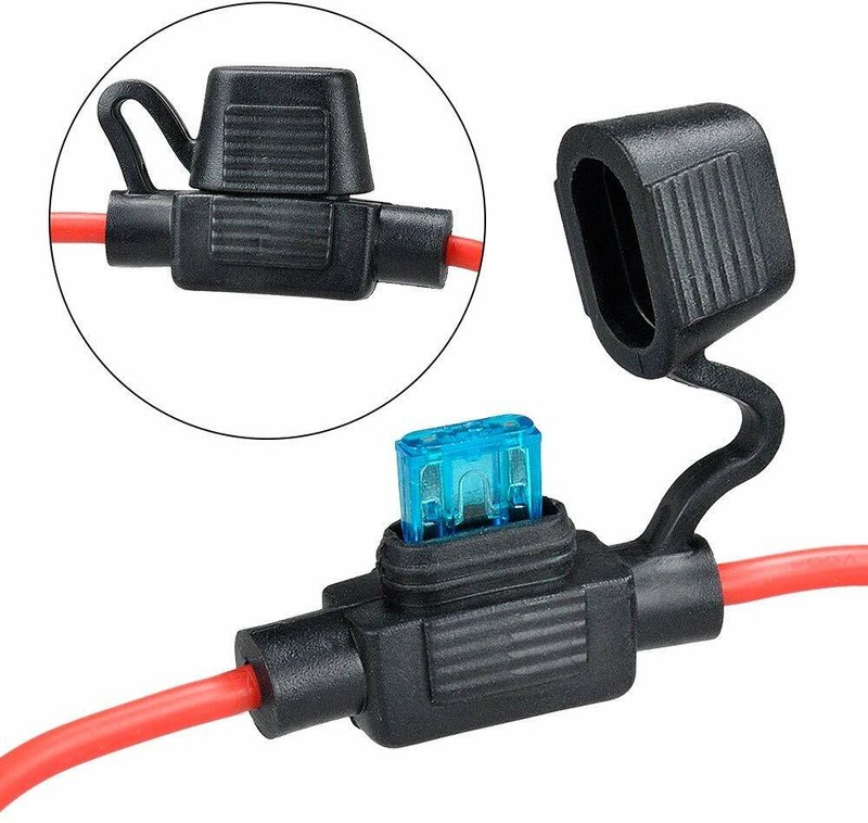 Fuse Holder In-Line Waterproof Auto ATC Blade 10A/15A/30A/40A 10AWG Wire