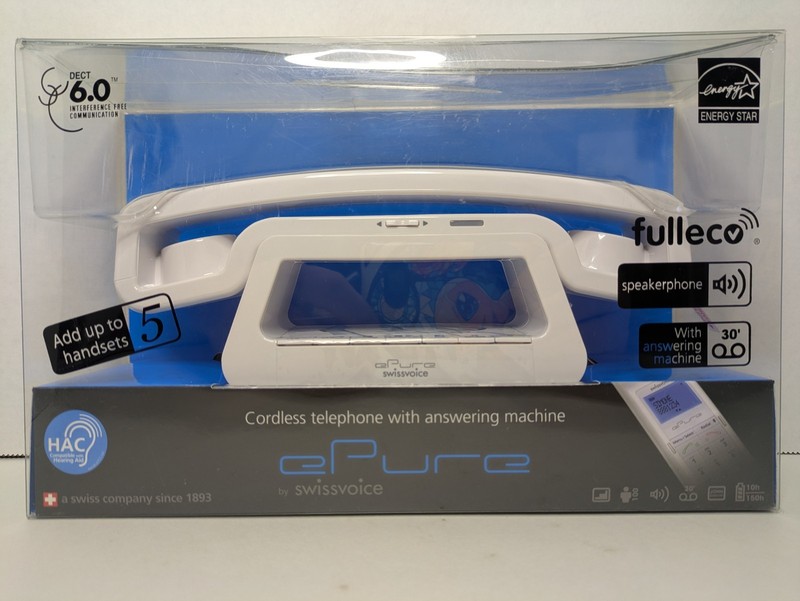 NEW ePure CORDLESS Telephone w/ Answering Machine Swissvoice White NIB Rare