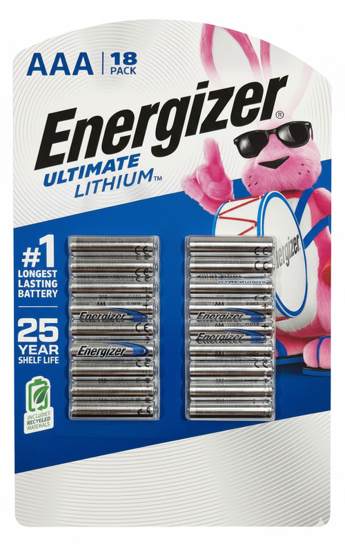 Energizer Ultimate Lithium AAA Batteries Pack Of 18 Expires 12/2050