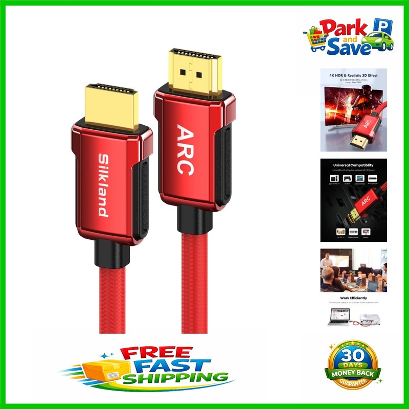 Versatile 4K HDMI ARC Cable 6.6ft, 18Gbps – Compatible with All HDMI Devices
