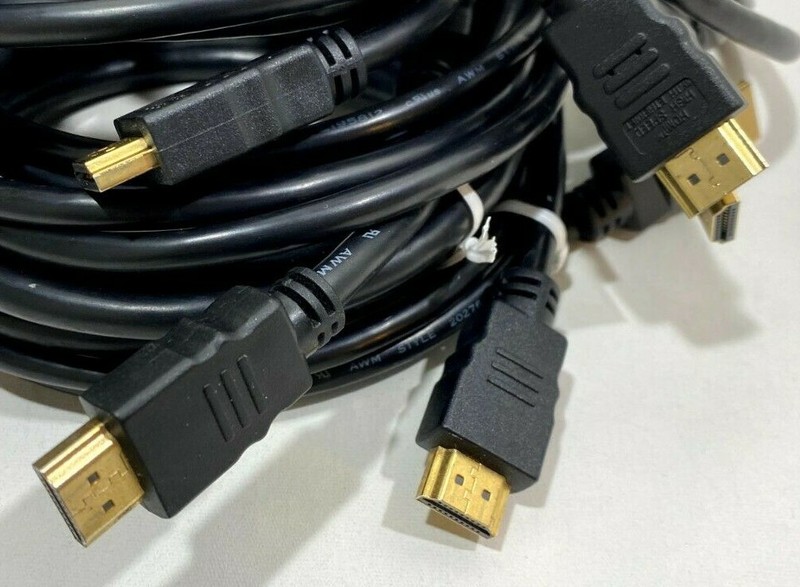 (TESTED) One 6FT GOLD High Speed W/ Ethernet HDMI Cables 1080p HD 3D (BLU-RAY)