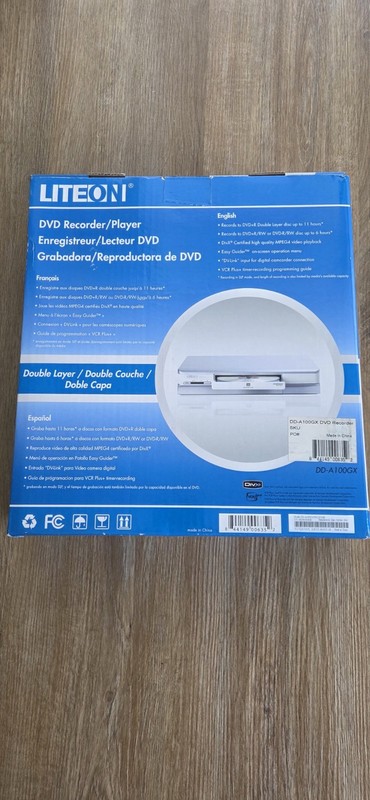 LiteOn DVD Recorder/Player with Remote and Cords – NEW IN BOX NIBS – DD-A100GX