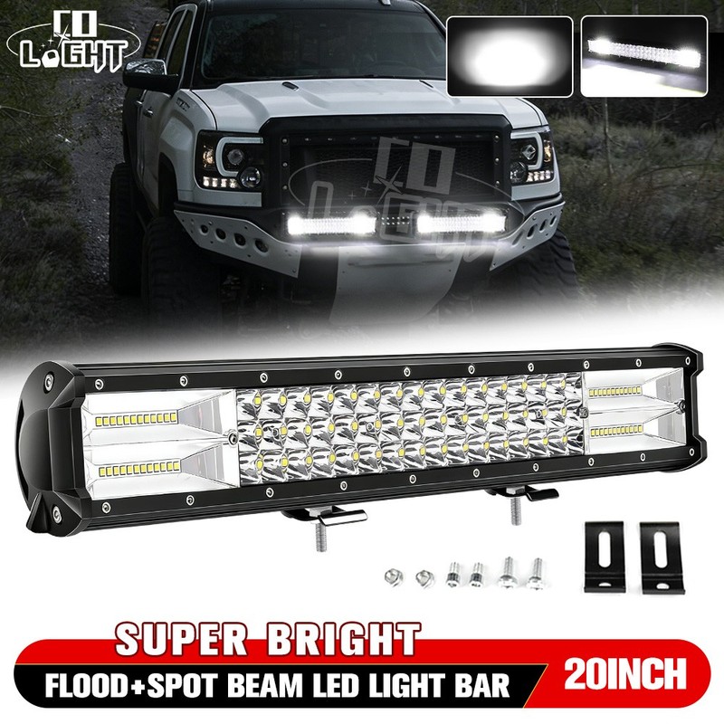 20" 480W LED Work Light Bar Spot Flood Driving Offroad Truck UTV Fog 22/24"
