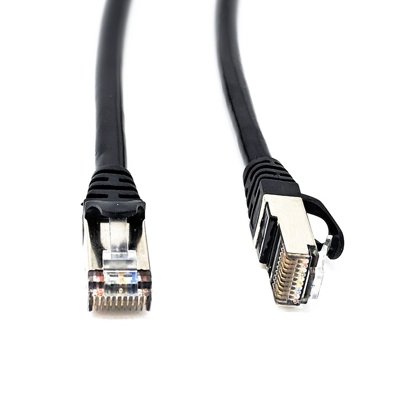 RJ50 10p10c SFTP CAT5 Male-Male Cable with Shielded Connectors Black 10M