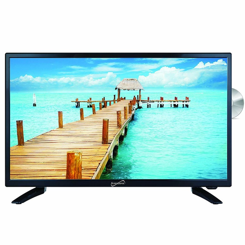 24″ Supersonic 12 Volt AC/DC LED HDTV with DVD Player, USB, SD Card Reader, HDMI
