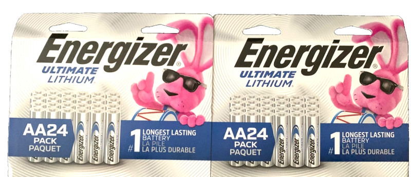 ENERGIZER – Ultimate Lithium AA24 Batteries (Lot Of 2, 24 Packs) New, FREE S&H