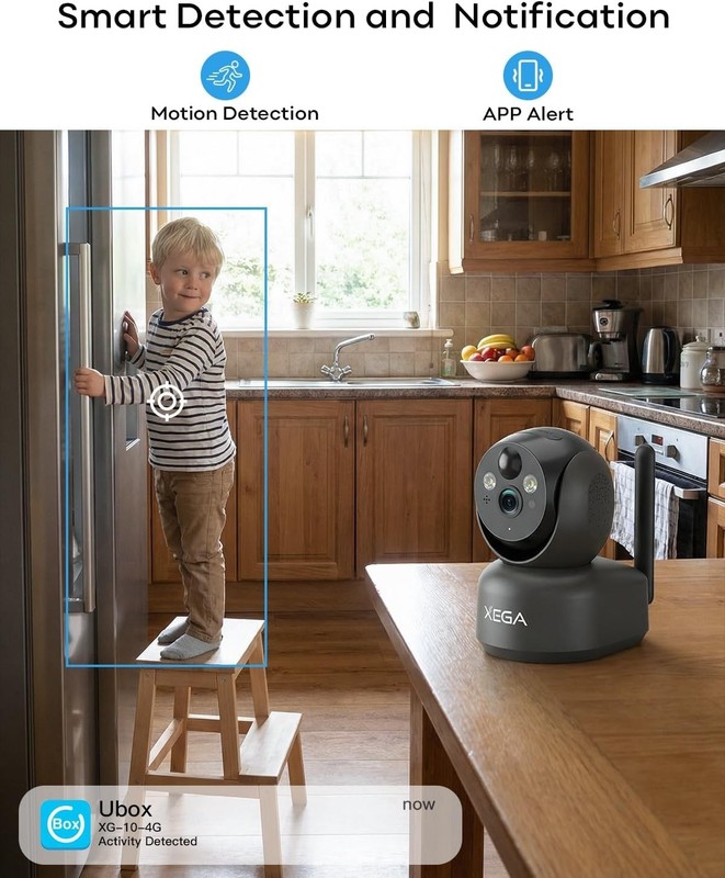 4G No WiFi Indoor Security Camera: 2K PTZ, Battery Operated with Instant Alerts gallery
