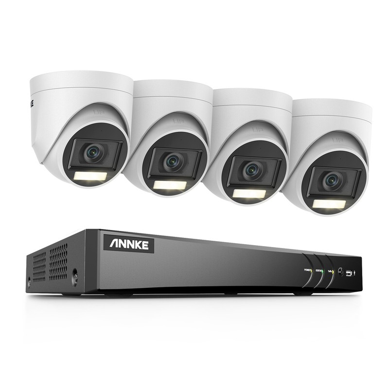 ANNKE 4K 8CH DVR 5MP Security Camera System Audio Recording AI Color Night IP67
