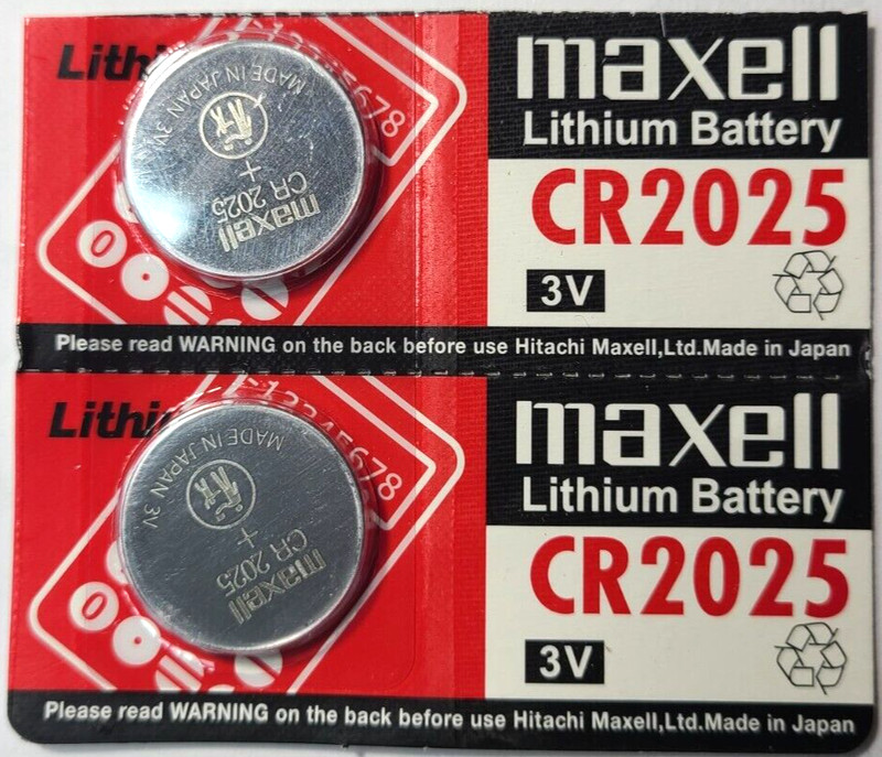 2 PK CR2025 MAXELL (MADE IN JAPAN) DL2025 ECR2025 (GREAT EXP 12/2034) FREE TRACK