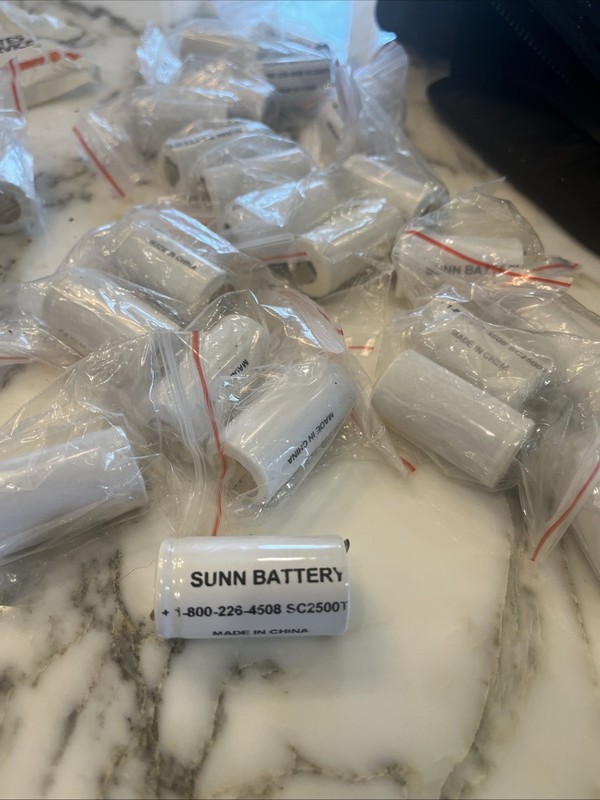 10 Pcs SC Sub-C 2500mAh 1.2V Ni-CD Rechargeable Battery W/Tab For Power Tools