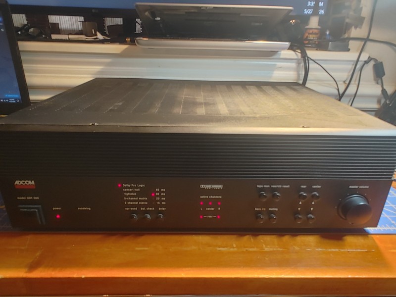 Adcom GSP-560 3 Channel Vintage Surround Sound Processor Amplifier Pre-Own
