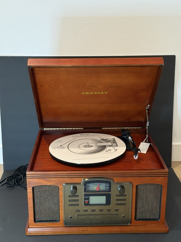 Crosley CR704D-PA Musician 3-Speed Turntable CD Player