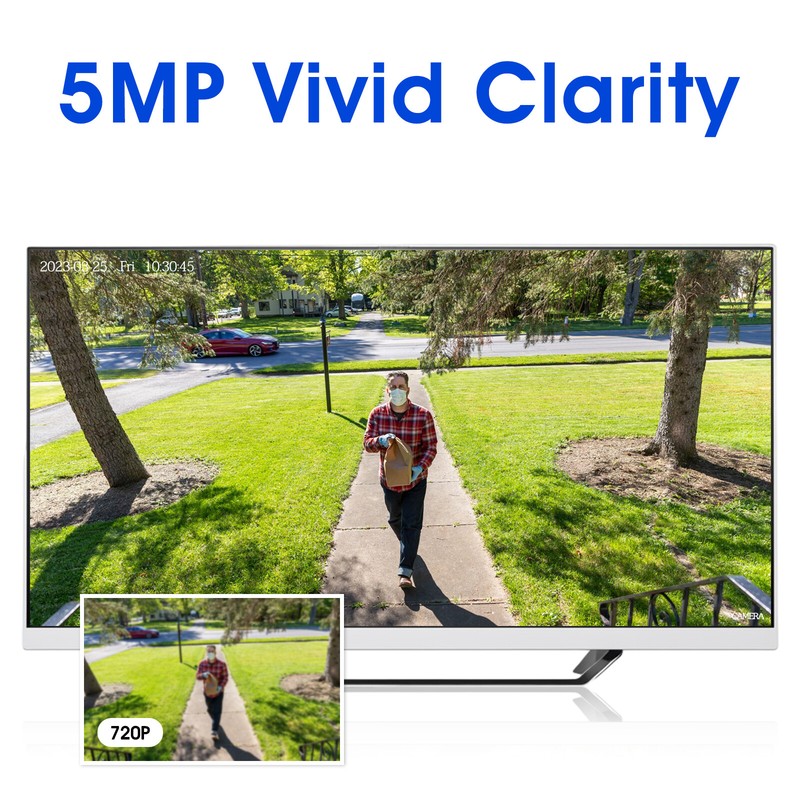5MP 8CH DVR 24/7 Home Outdoor Security Camera CCTV System IR Waterproof +1TB HDD gallery
