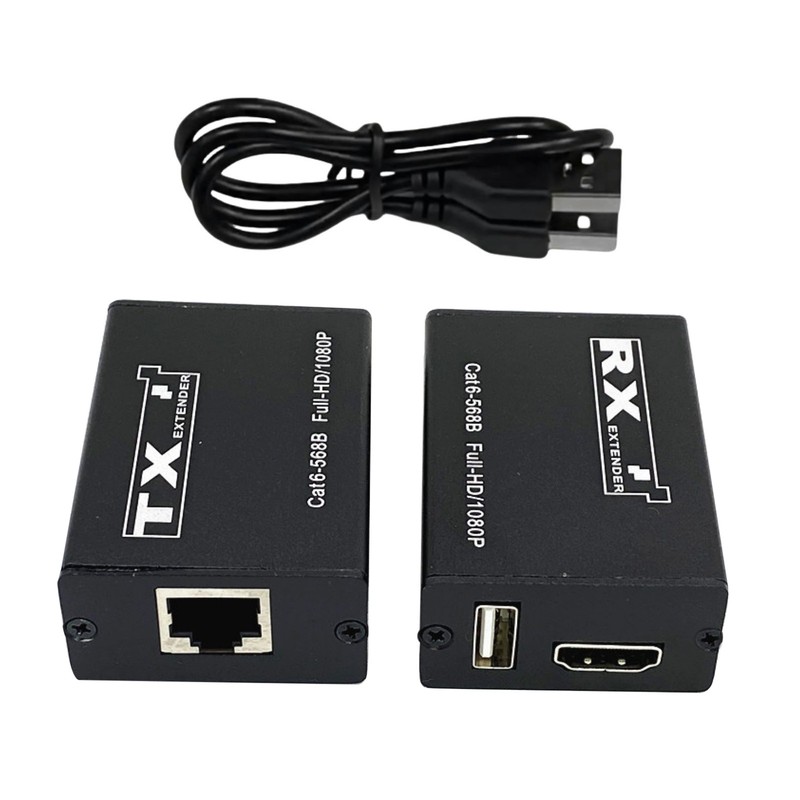 For DVR NVR Recorder New USB KVM HDMI Extender RJ45 Cat6 Ethernet Network Cable
