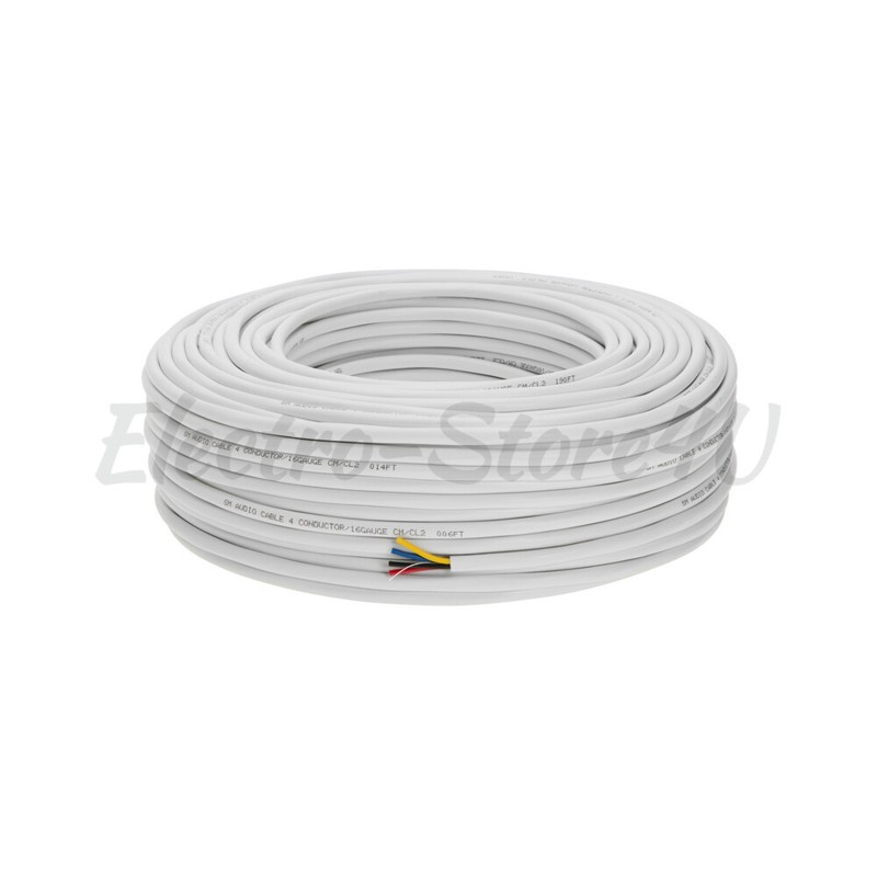 In Wall Audio Speaker Wire 16/2 16/4 16AWG Conductor Cable 50 100 250 500ft Lot gallery