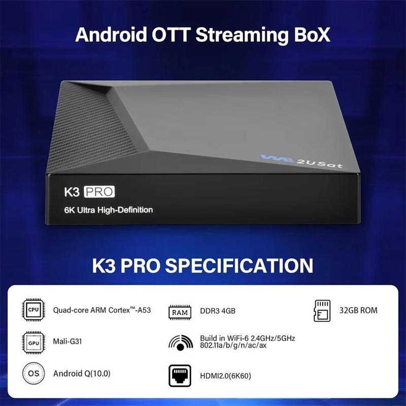 2025 NEWEST 6K SUPER BOX S6 MAX WE2USAT K3 PRO 6K Smart TV Box gallery